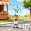 Chaveiro Tutu Orelhas Grandes Desenho Animado Boneca 3D Fofa Chaveiro de Mochila Requintado Figura de Anime Pingente Pequeno