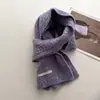 Bufanda Suave y Acogedora de Lana para Mujer, Nuevo Estilo Otoño e Invierno 2026, Tejida de Color Sólido, Versátil para Estudiantes, Calentador de Cuello Grueso de Punto Trenzado