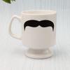 Copo Criativo de Cerâmica Branca Padrão Bigode Caneca 12OZ Copo de Presente de Supermercado