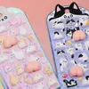 Conejo de Espuma Dibujo Animado 3D, Pata de Gato Trasero, Alivio del Estrés, Juguete para Apretar, Decoración de Diario, Pegatinas Infantiles, Venta al por Mayor