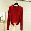 Camiseta Base de Modal Manga Larga para Mujer Corte Ajustado Ropa Interior Otoño Top Cuello Redondo Nuevo 2024 Primavera y Otoño Estilo Occidental