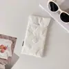 Bolsa de Armazenamento para Óculos com Laço Brilhante Estilo Coreano Estojo Portátil Macio para Óculos de Sol Estojo para Lápis de Estudante