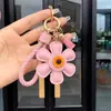Nuevo Estilo Colgante Llavero Girasol, Moderno y a la Moda, Exquisito y de Alta Gama, Accesorio para Bolso de Mujer, Anillo Llavero para Coche