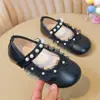 Sapatos de Couro para Meninas 2026 Primavera e Outono Novos Sapatos Infantis Sapatos de Princesa para Menininhas Mocassins de Solado Macio Sapatos Casuais para Bebês Tendência