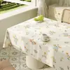 Mantel Floral de Primavera Pastoral Impermeable y a Prueba de Aceite Mantel sin Lavado Nuevo Estilo 2025 Lujo Ligero Gama Alta Mantel para Mesa de Café