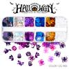 Halloween unhas lantejoulas patch maquiagem maquiagem para os olhos glitter pó abóbora Spider Witch crânio slim filler