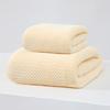 Toalla de baño lisa, bordada, con diseño de espiga de trigo, piña y rayas, absorbente, de secado rápido, de forro polar coral.
