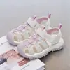 Diadema para Niñas Sandalias Deportivas 2026 Verano Nuevo Malla Transpirable Puntos Antideslizantes Niños Medianos y Grandes Zapatos de Playa para Exteriores