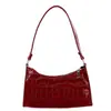 El popular bolso texturizado de este año para mujer, nuevo modelo de otoño 2026, bolso de hombro de color liso con patrón de cocodrilo, bolso de moda para llevar debajo del brazo