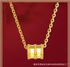 Colgante de cintura pequeña de oro y arena de Vietnam, collar femenino de latón chapado en oro, cadena de clavícula simple de moda, regalo de San Valentín explosivo