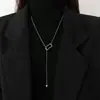 Conjunto de Cadena para Suéter de Otoño e Invierno, Diseño de Nicho de Moda, Collar Versátil, Estilo de Lujo Ligero, Elegante Cadena para Suéter de Socialité