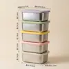 Uau! Conjunto de 5 Recipientes de Armazenamento de Alimentos de Aço Inoxidável 304, Multicor, à Prova de Odores, Empilháveis, Caixas de Armazenamento para Geladeira de Grau Alimentício