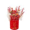 Cubo de Año Nuevo, decoración del hogar, fruta de la fortuna, abanico dorado, hoja, inauguración de la casa, sala de estar, cubo de abrazo de fruta roja, decoración de centro comercial, venta al por mayor