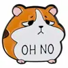 Broches Engraçados de Humor Animal Raposa Coelho Panda Pins de Emojis Ingleses Peculiares Insígnias Decorativas Personalizadas