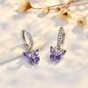 Pendientes de Aguja de Plata Esterlina Mariposa Doce Estrellas Transfronterizos Temperamento Estilo Coreano Moda Casual Cumpleaños Pendientes de Circonita Joyería