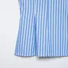 Para Comercio Exterior Europeo y Americano Transfronterizo Ropa de Mujer Aliexpress Venta Caliente Moda Versátil Camiseta sin Mangas Rayada Decorada con Lazo