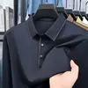 Camisa Polo de Manga Larga para Hombre de Otoño Nueva, de Alta Calidad, Transfronteriza, Casual, Versátil, Color Sólido, Camiseta de Negocios con Cuello