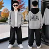 Chaqueta con capucha para niño, nueva sudadera con cremallera de marca moderna para primavera y otoño 2026, traje deportivo casual, top para niño para otoño