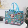 Bolsas de Presente de Natal Desenhadas em Estoque, Bolsas de Presente Portáteis Dobráveis Laminadas de TNT, Sacos de Doces de Halloween