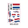Nuevas Calcomanías de Tatuaje de Banderas del Mundial Transfronterizo Europeo y Americano 2026 para Eventos y Juegos Deportivos, Calcomanías Faciales de Maquillaje para Animación de Fans