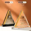 Personalización de Trofeo de Cristal Creativo Madera Maciza Competencia Infantil Medalla de Honor Ceremonia de Premiación de Empleados de Empresa
