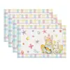 Manteles de Pascua con Conejitos Transfronterizos Decoración de Mesa para Fiesta Navideña Manteles Individuales de Lino Estampado Transfronterizo Manteles Aislantes de Calor Venta al por Mayor