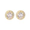 Pendientes Redondos Geométricos de Diamante Completo de Venta Caliente en Vivo Unisex Zirconia Distintiva Pendientes Premium Transfronterizos Europeos y Americanos