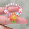 Nuevo Pulsera de Unicornio para Niños, Niñas Pequeñas, Lindos Dibujos Animados con Cuentas de Cristal, Joyería para la Mano, Pequeños Regalos