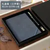 Cuaderno de banda A5 de piel de oveja para empresa, se puede imprimir logo, cuero suave de alta calidad, diario exquisito, libro para conferencias de trabajo