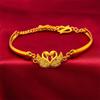 Collar con colgante de ganso artesanal bañado en oro y cobre, collar de oro para mujer, joyería de oro de imitación, venta al por mayor