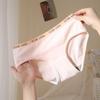 Ropa interior para niñas, estilo Pure Desire, de verano, de encaje fino, sexy, para damas, blanco, nuevo, de algodón puro, pantalones cortos de cintura baja para niñas.