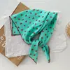 Pañuelo Cuadrado Floral Vintage Estilo Japonés Versátil Primavera y Verano Artístico Fresco Pequeño Pañuelo de Algodón Pañuelo Decorativo Delgado de Seda para Mujer