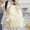 Mochila Nueva con Diseño de Cuadros tipo Tartán Dulce de Moda para Estudiante de Primaria Chica Alta Apariencia Mochila de Escuela Secundaria