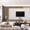 Fondo de pantalla de lujo ligero de celebridad de Internet para TV colgante con placa de roca, papel tapiz de mármol para sala de estar, moderno minimalista, tela de pared con celosía de madera