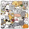 50 Lindas Pegatinas de Gatitos para Teléfonos Móviles y Computadoras, Equipaje de Gato Impermeable, Decoración para Tazas de Agua, Pegatinas para Cuaderno Sin Repetir
