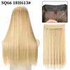 Extensión de cabello de cortina de pelo de pesca ajustable de 22 pulgadas y 110 g, pieza de extensión de cabello largo liso para mujer, peluca de extensión de cabello invisible