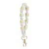 Llavero bohemio con margaritas tejidas a mano, llavero de color contrastante, pulsera, colgante, cadena para teléfono móvil, accesorio