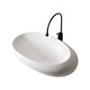 Lavabo de mesa creativo con forma de huevo para el hogar, lavabo de estilo crema para balcón, lavabo de arte de cerámica para apartamento pequeño, lavabo individual