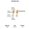 Pendientes de Estilo Coreano de Lujo Ligero y Gama Alta con Incrustaciones de Circonita Súper Brillante, Pendientes de Acero Inoxidable Chapado en Oro con Forma de Estrella de Ocho Puntas para Mujer, Venta al por Mayor desde el Fabricante