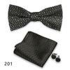 Conjunto de tres piezas de corbata y pañuelo de bolsillo para hombre, de poliéster, con estampado para banquetes, bodas, camisas, lazos y cuello con flores
