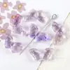 Novos Contas de Vidro Pequenas Borboletas Acessórios Contas Soltas Transparentes Materiais DIY para Artesanato Grampo de Cabelo Brincos Acessórios de Joias Atacado