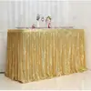 Saia de Mesa Retangular Luxuosa com Lantejoulas para Decoração de Mesa de Banquete de Casamento e Buffet, Fornecimento Direto da Fábrica