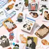 Xinmo Life Mini Libro de Pegatinas de Galletas Simple Lindo Gato Mascota y Perro Patrón Pequeño Material Base para Diario