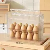 Caja de Almacenamiento de Huevos Volteo Automático Estante de Almacenamiento para Puerta Lateral de Refrigerador Bandeja Especial para Huevos de Cocina Artefacto de Almacenamiento Almacenamiento de Huevos de Pato