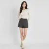 Shorts Esportivo Cinza Escuro Estilo Spicy Girl para Mulheres, Primavera e Outono 2026 Novo Estilo Coreano Cintura Alta Slimming Linha A Perna Reta Leggings