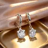 Pendientes de Plata de Ley S925 con Estrella y Diamantes 2026 Nueva Moda Estilo Coreano Estilo Bosque Hebilla de Oreja Exquisita Joyería para Orejas para Mujeres