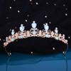 Adereço de Cabeça de Noiva Coreano Novo Vestido de Casamento Vestido de Noite Coroa de Noiva Strass Cristal Aniversário Cerimônia de Maioridade Performance Tiara