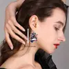 Amazon Europeo y Americano Día de la Independencia Nuevos Pendientes Acrílicos con Diseño Único de Sombrero de Dinosaurio Pendientes Creativos para Mujer