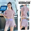2025 Nuevo Traje Profesional de Running de Secado Rápido Verano Popular Ropa de Yoga Elástica Superior Fitness Holgada Manga Corta Ropa para Mujer