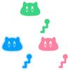 Nueva pegatina de personalidad YG56 luminosa con forma de gato sorprendido, pegatina de interruptor de tres colores, decoración de pared para el hogar, pegatina de pared autoadhesiva